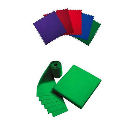 Selection of pool table cloth colours and recovering materials